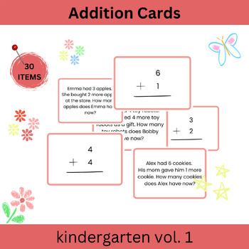Preview of Counting Up: Kindergarten Addition Flashcards vol. 1
