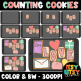 Counting Valentine Cookies Holiday Clipart For Number sens
