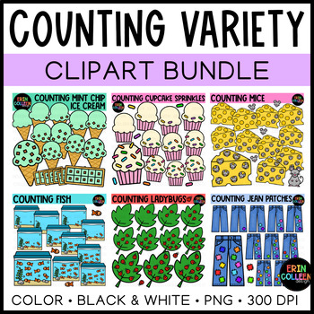 Preview of Counting Variety Clipart Growing Bundle