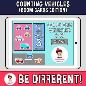 Preview of Counting Vehicles 0-10 (Boom Cards Edition)