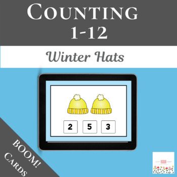 Preview of Counting Winter Hats 1-12 with Boom Cards™ | Digital 