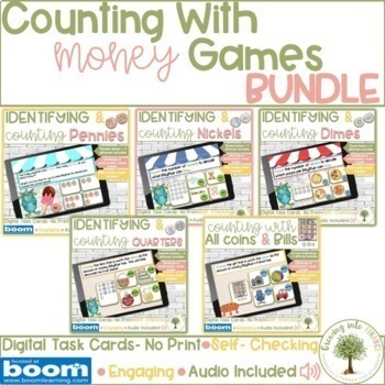 Preview of Counting Money Online Games Bundle- Practice Activities for Kids