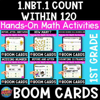 Preview of Counting Within 120  | 6 Boom Card Decks | 1.NBT.1