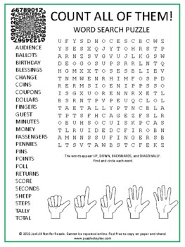 Finger Food Word Search Puzzle Game Activity | No Prep! Worksheet