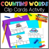 Counting Words Clip Cards Activity