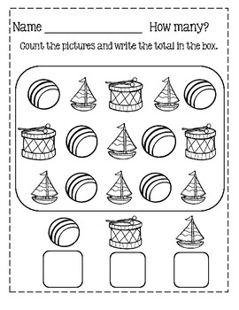 counting worksheets by lily b creations teachers pay teachers