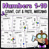 Counting & Writing Numbers 0-10 Cut & Paste Worksheets Kin