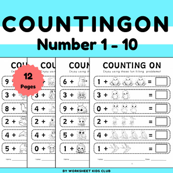 Preview of Counting and Addition Worksheets 1-10
