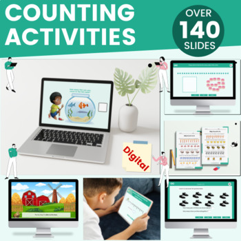 Preview of Counting and Cardinality Activities Bundle for Kindergarten with Worksheets