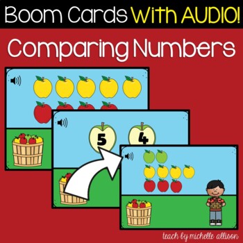 Preview of Comparing Numbers to 5 | Comparing Numbers Kindergarten | Math BOOM Cards