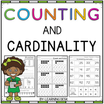 Preview of Counting and Cardinality Number Sense Recognition Worksheets Freebie