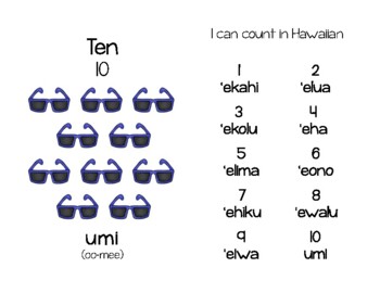 Counting and Colors in Hawaiian by Surfin' Through Second | TpT