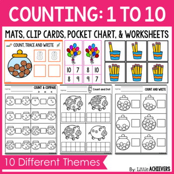 counting and comparing numbers 1 to 10 worksheets pocket chart writing