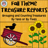 Count by 10’s or 5’s Fall Theme Treasure Reports