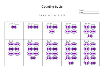 2 s multiplication worksheets teaching resources tpt