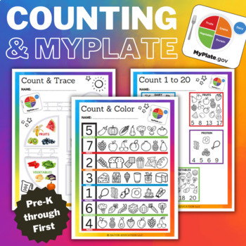 Preview of Counting and MyPlate Pre-K - First