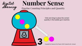 Preview of Counting and Quantity: Kindergarten Number Sense Digital Slides