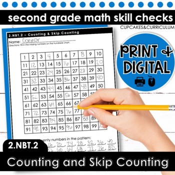 Preview of Counting and Skip Counting Worksheets Second Grade Math 2.NBT.2