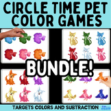 Count and Subtract Colored Pet Game for Circle Time Called