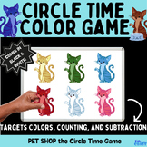 Counting and Subtracting Kitten Color Game for Circle Time