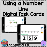Counting and Using a Number Line Digital Task Boom Cards f