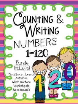 Preview of Counting and Writing Numbers 1-120 Math Unit