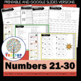 Counting and Writing Numbers 21 to 30 - Printable & Digita
