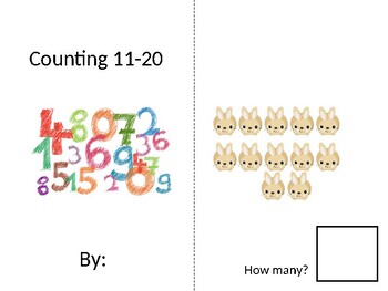 Preview of Counting animals 11-20 | An adapted interactive book for math (Autism, ABA)