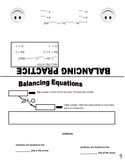 Counting atoms Balancing Equations Foldable/Graphic Organizer