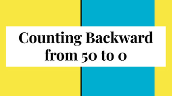Preview of Counting backward 50 to 0 with unifix cubes visual, no numerals