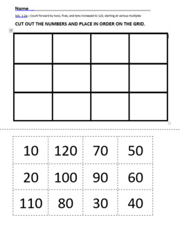 Preview of Counting by 10's to 120 (aligned with SOL 2.2a)