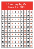Counting by 2s, 3s, 4s, 5s, 6s, 7s, 8s, 9s, and 10s  (1-100)