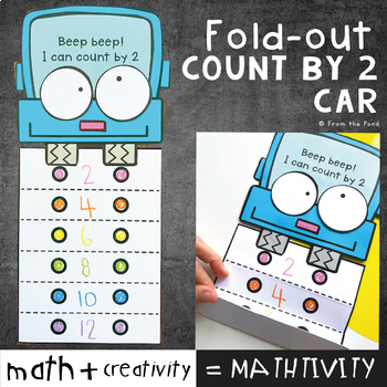 Preview of Counting by 2 Math Craft Car