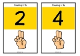 Counting in 2s on Fingers/Hands Picture Set/Flash Cards| N