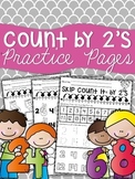 Counting by 2's {to 20}  Practice Sheets