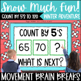 Counting by 5's to 120 Math Snow Activity Winter Adventure