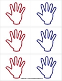Skip counting by 5's with hand prints