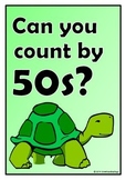 Counting by 50s on Tortoises Poster Set/Flash Cards