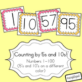 Counting by 5s and 10s (number cards) 1-100