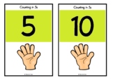 Counting in 5s on Fingers/Hands Picture Set/Flash Cards| N