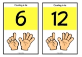 Counting in 6s on Fingers/Hands Picture Set/Flash Cards| N