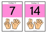 Counting in 7s on Fingers/Hands Picture Set/Flash Cards| N