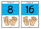 Counting in 8s on Fingers/Hands Picture Set/Flash Cards| N