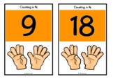 Counting in 9s on Fingers/Hands Picture Set/Flash Cards| N