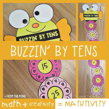 Preview of Skip Counting By 10 Bee Math Craft