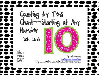 Preview of Counting by Tens Chant Task Cards