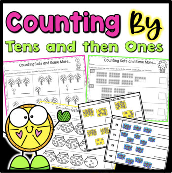 Preview of Counting by Tens and then Ones Worksheets