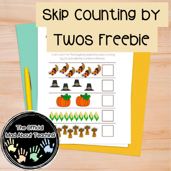 Preview of Counting by Twos Thanksgiving Printable | No Prep | *FREEBIE*