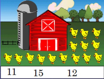 Preview of Counting farm animals with 1:1 correspondence