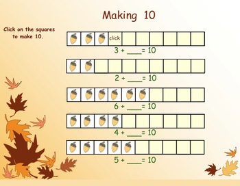 Counting for K-1 Fall Theme Interactive Smartboard Lessons | TpT